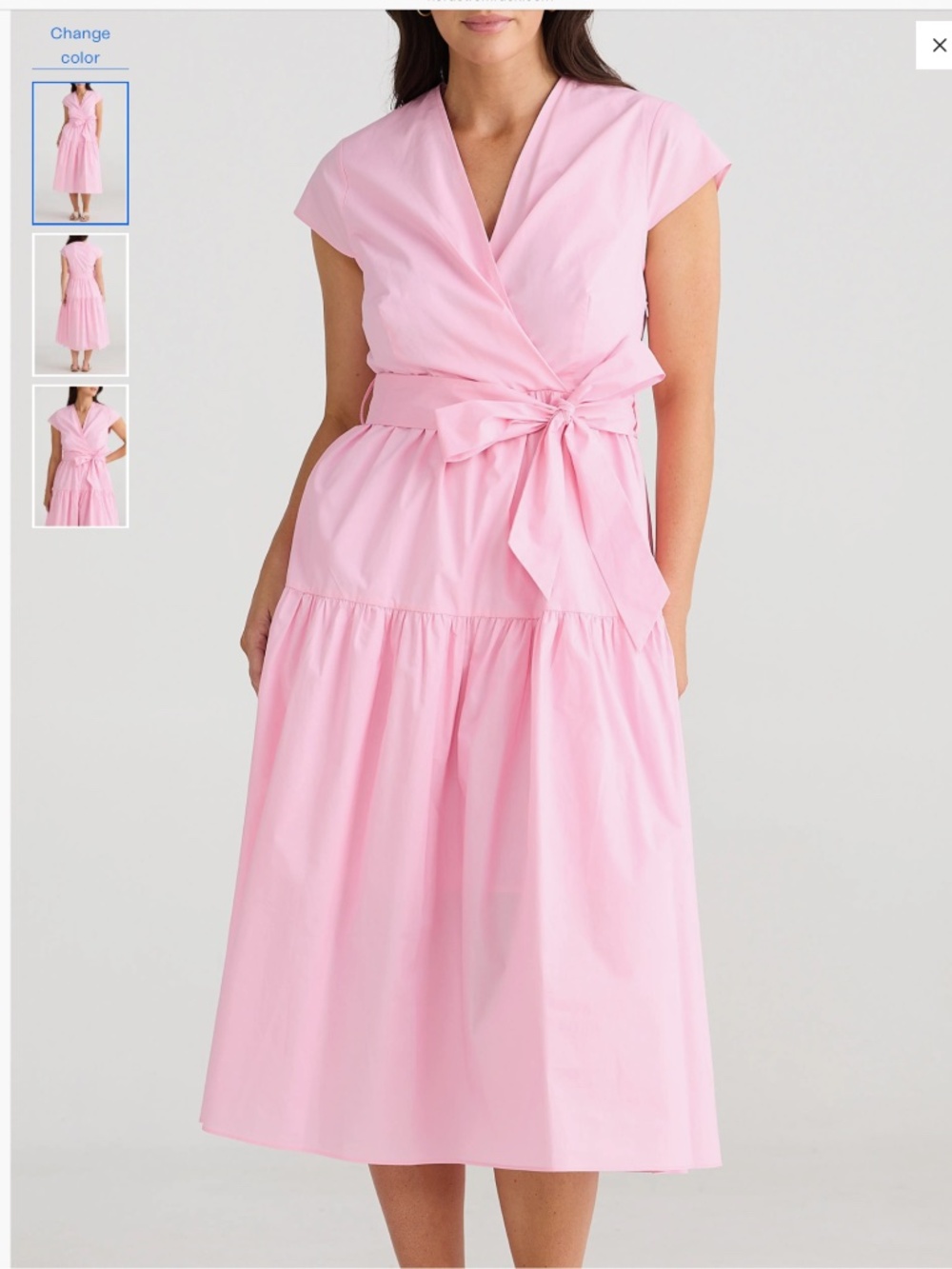 Brave+True Posey Wrap Front Cotton Dress, size S